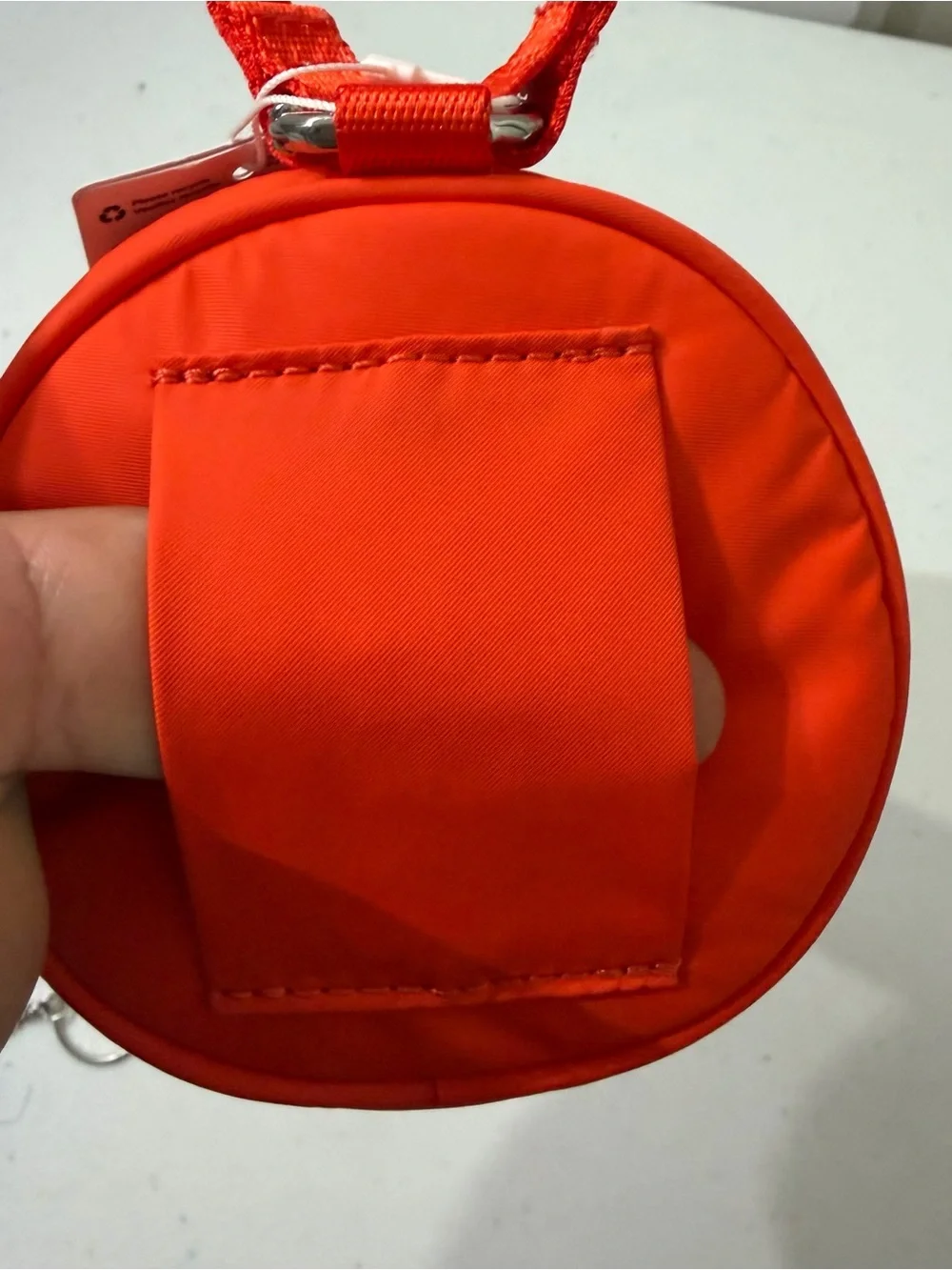 lululemon athletica Bright Red Round Zip Pouch with Carry Loop